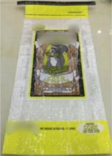 Back-seam BOPP bag with easy-open tape