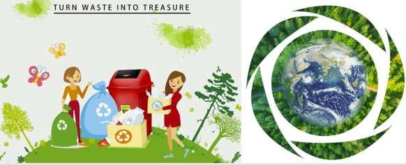 Turn waste into treasure: recycling illustration
