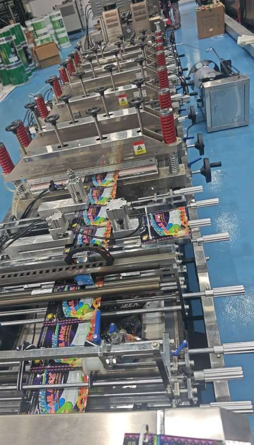 Pouch-making machine line